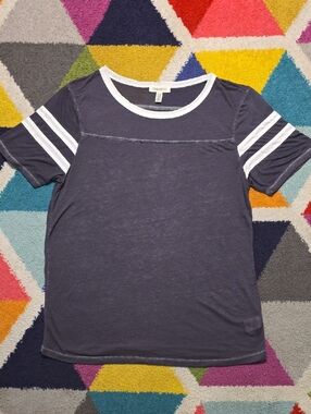 Billabong Semi-sheer Black White Trim Top Size M